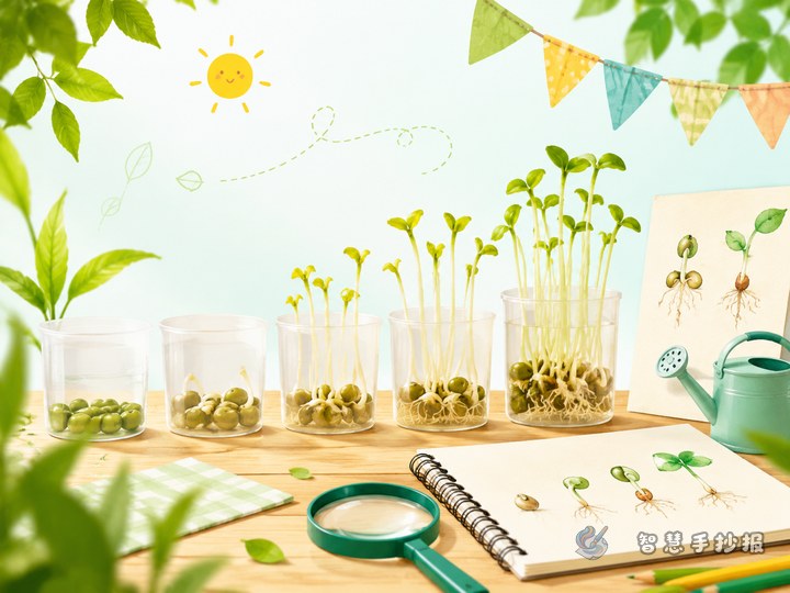 How to Make a Bean Sprout Growth Observation Handwritten Newspaper - Sketch Topic Cover