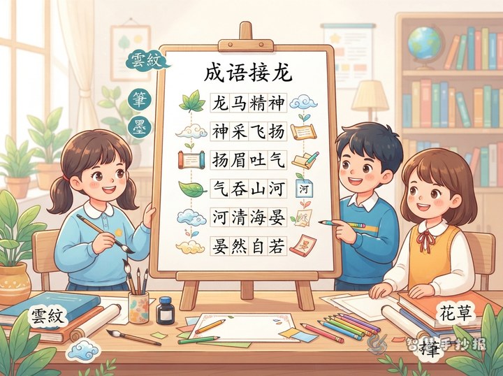 成语接龙手抄报怎么排版才不显得乱 - 相关内容封面