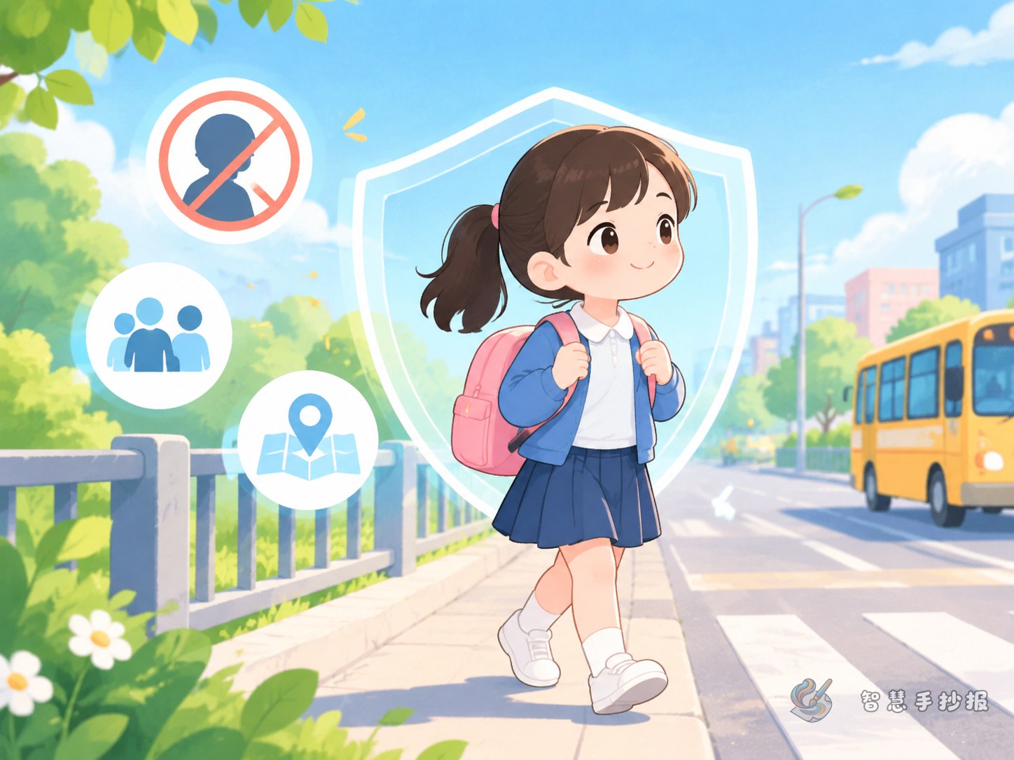 How Can I Stay Safe on the Way to School? Route Safety Ideas for a Sexual Abuse Prevention Handwritten Newspaper - Poster topic cover image