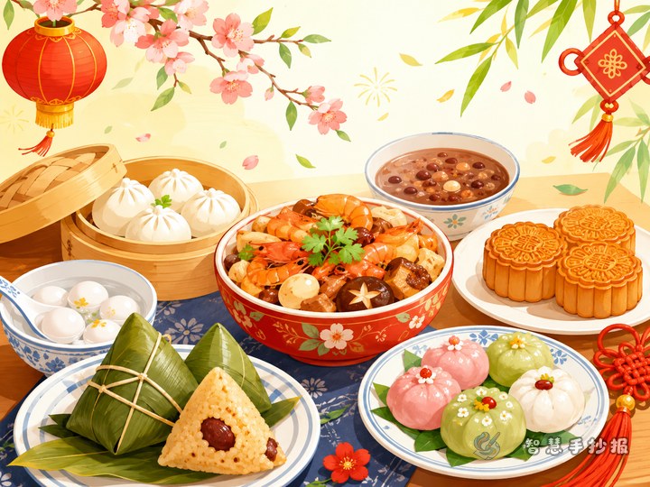 节日里的传统美食手抄报内容怎么写 - 相关内容封面