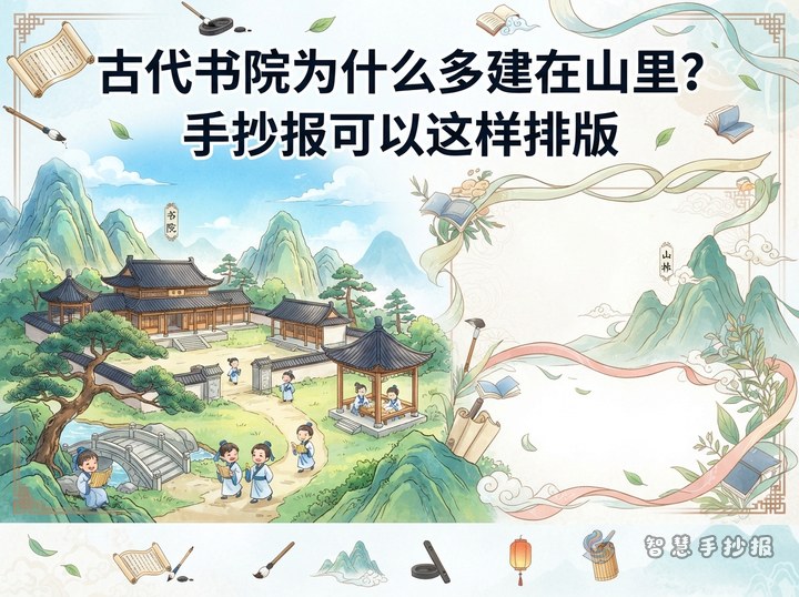 Why Were Ancient Chinese Academies Built in the Mountains? A Poster Layout Idea - Related topic thumbnail