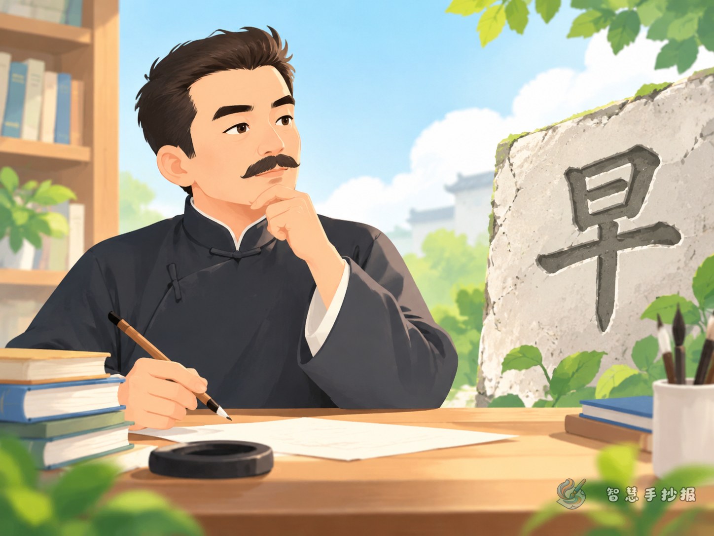 Lu Xun and the Carved &ldquo;Early&rdquo; Character: How to Plan This Handwritten Newspaper Page - Poster topic cover image