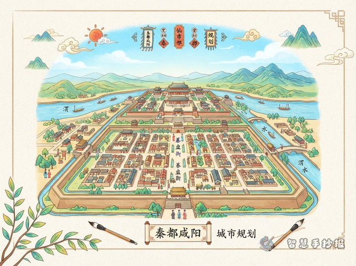 秦都咸阳的城市规划手抄报怎么画？ - 相关内容封面