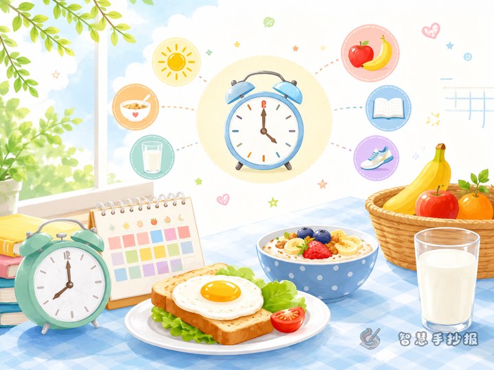 早餐时间不规律怎么做手抄报更贴近生活 - 手抄报专题封面