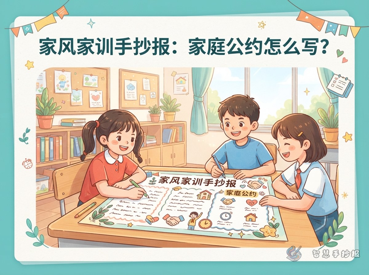 How to Add a Family Pledge Column to a Family Values Handwritten Newspaper - Poster topic cover image