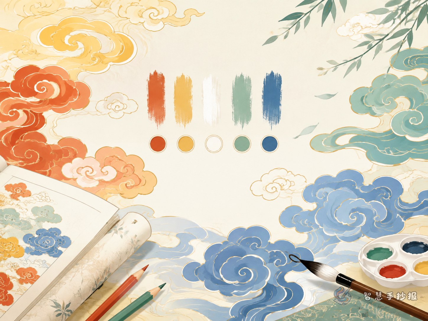 How to Design an Auspicious Cloud Handwritten Newspaper - Poster topic cover image