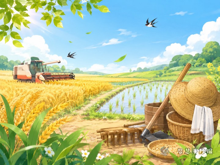 芒种手抄报写什么内容好？农忙场景、夏收夏种和农具素材整理 - 相关内容封面
