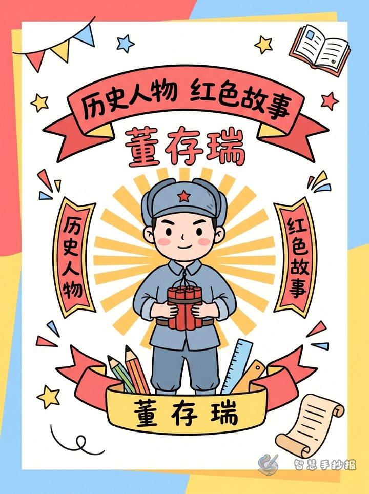 董存瑞的故事手抄报怎么写更清楚好看 - 相关内容封面