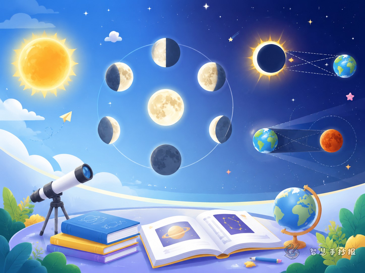 Still Confused by Moon Phases, Solar Eclipses, and Lunar Eclipses? How to Write a High-Scoring Handwritten Report - Poster topic cover image
