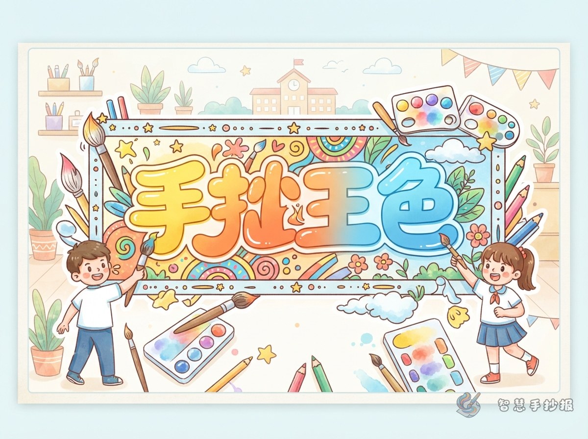 How Do You Color a Gradient Title for a School Poster? Three-Color Blending Tips - Poster topic cover image