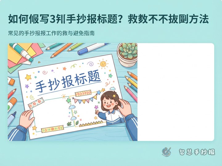 手抄报标题写歪了怎么办？不重画也能补救的排版方法 - 相关内容封面