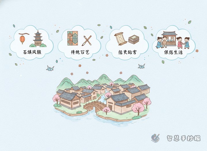 古镇老街手抄报可以分成哪几个小栏目 - 手抄报专题封面