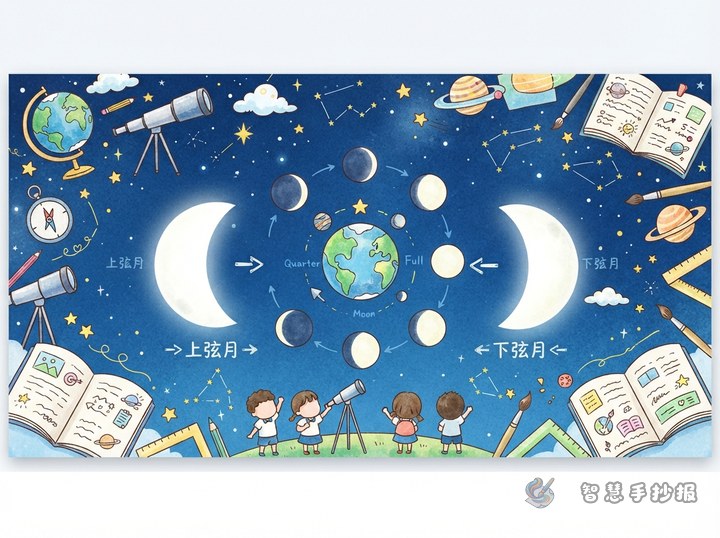 How Do You Tell First Quarter and Last Quarter Moons Apart? Moon Phase Order and Orientation for a Handwritten Poster - Related topic thumbnail