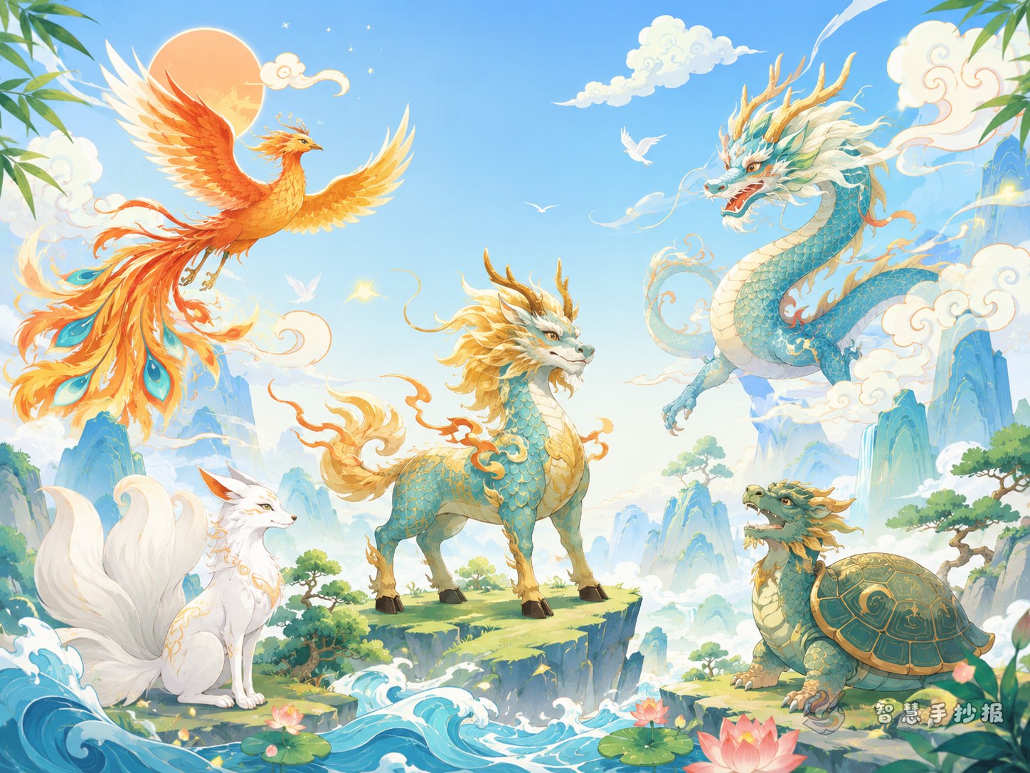 What can I include in a Shan Hai Jing mythical creatures handwritten newspaper? - Poster topic cover image