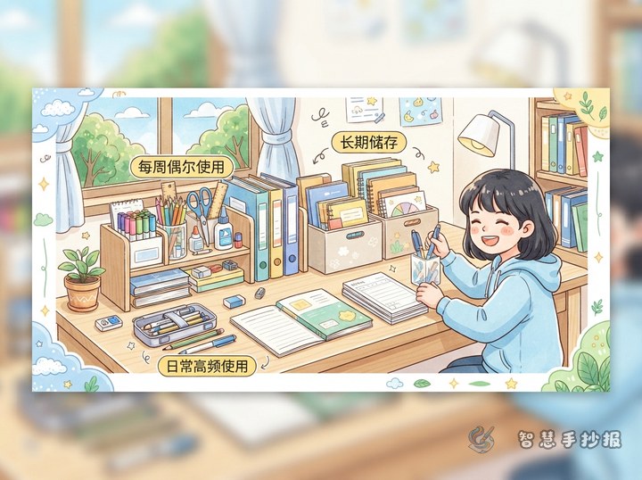 学习用品按使用频率收纳手抄报怎么画 - 相关内容封面