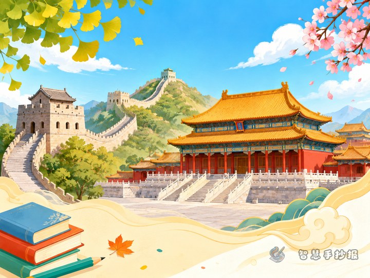 What sections should a Great Wall and Forbidden City handwritten newspaper include? - Related topic thumbnail