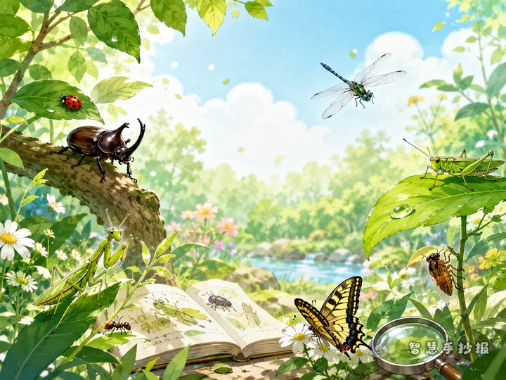 What to Write in an Insect-Themed Handwritten Newspaper - Sketch Topic Cover