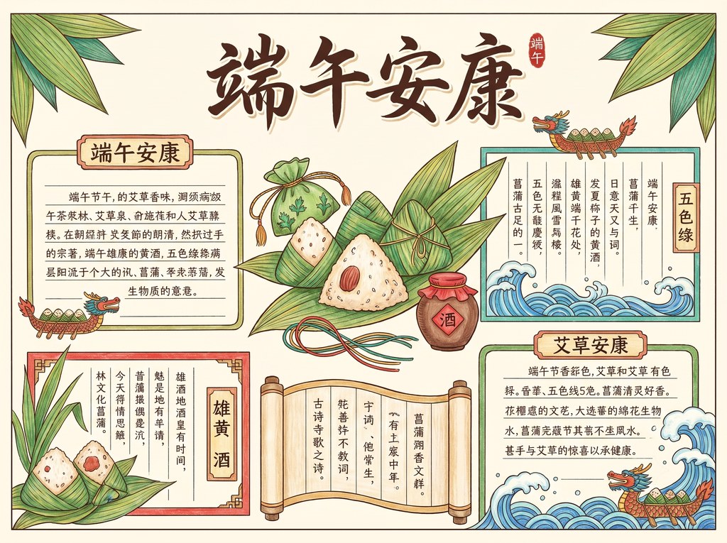 Dragon Boat Herbal Charm Handwritten Paper