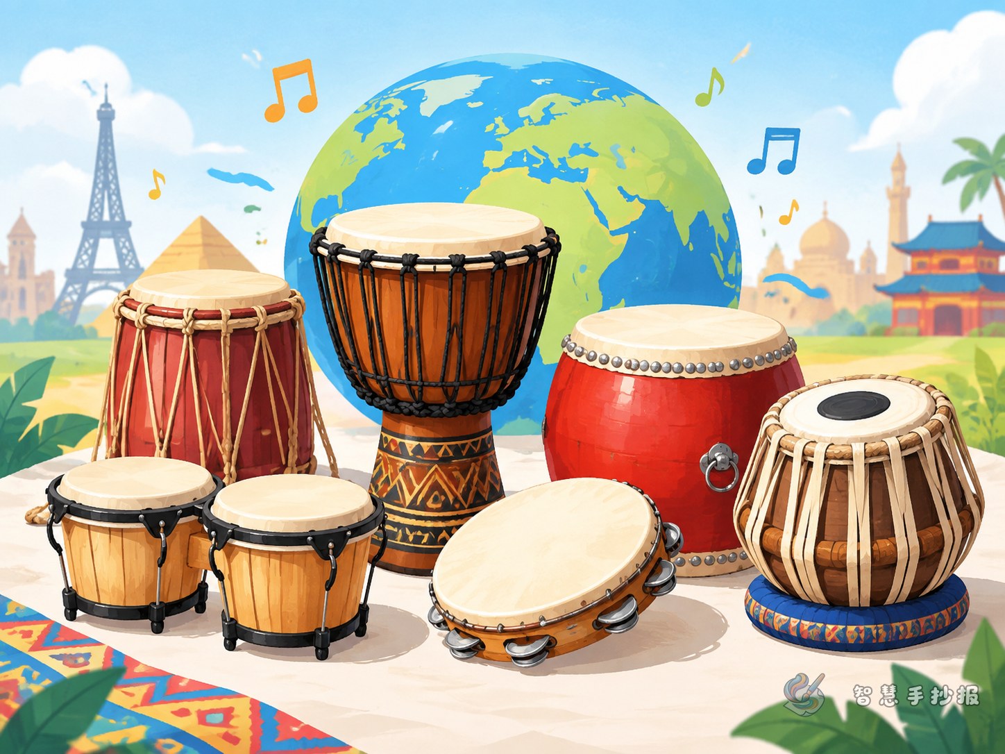 How Are Drums Around the World Different? Ideas for a World Drum Culture Poster - Poster topic cover image