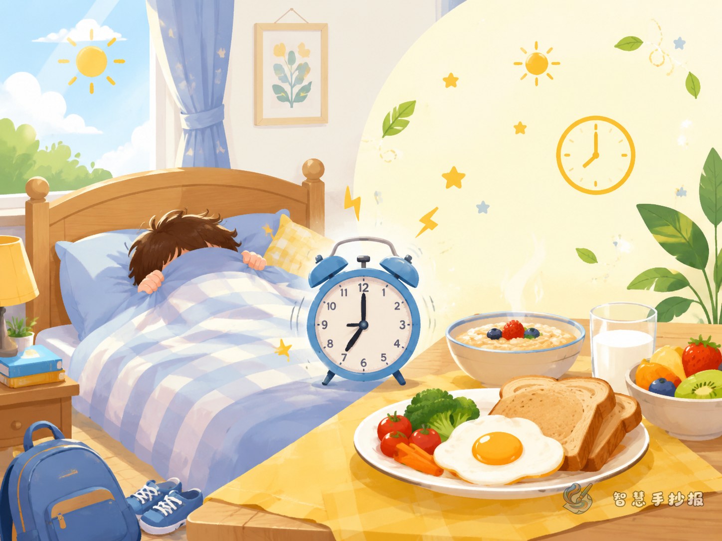 How to Make a Handwritten Newspaper When a Child Oversleeps and Misses Breakfast - Poster topic cover image