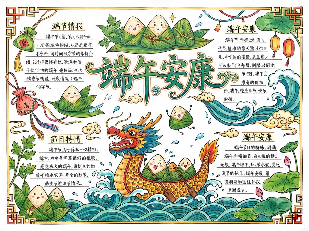 Dragon Boat Festival Handwritten Poster