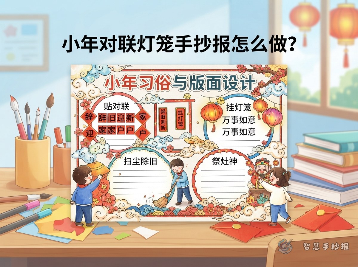How to Make a Little New Year Lantern and Couplet Handwritten Newspaper - Poster topic cover image