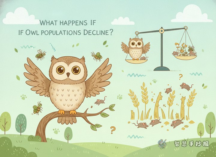 What Happens If Owls Become Fewer? Handwritten Newspaper Ideas - Preview of Animal Protection and Food Chain Knowledge Handwritten Newspaper series