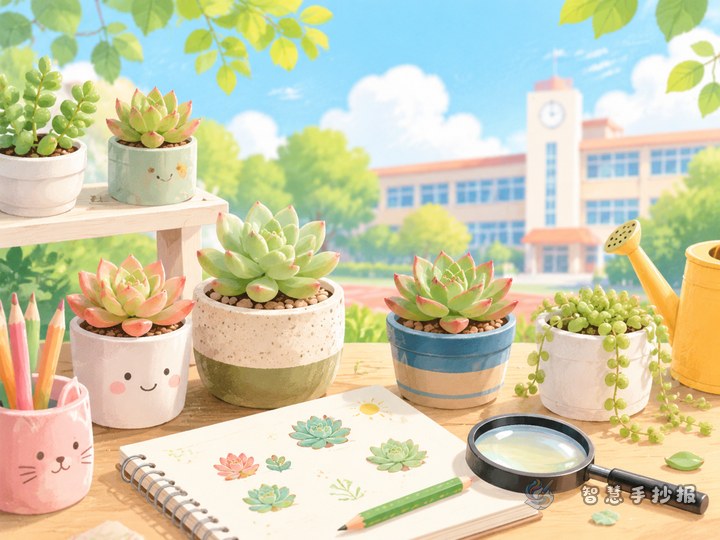 How can I make a campus succulent observation handwritten newspaper fun and informative? - Sketch Topic Cover