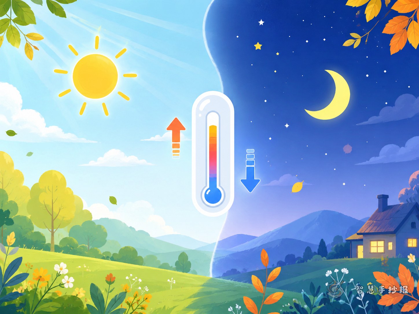 What Can I Write in a Handwritten Newspaper About Big Day-Night Temperature Differences - Poster topic cover image