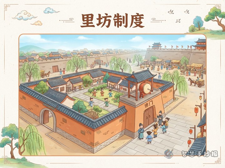 古代里坊制度手抄报怎么讲清坊墙、市门和街鼓 - 相关内容封面