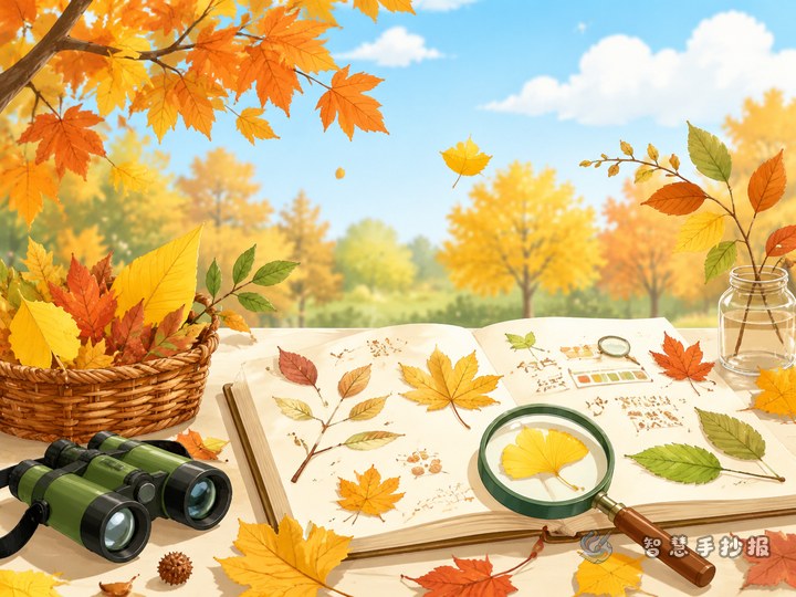 秋天落叶观察手抄报怎么做才有内容 - 相关内容封面