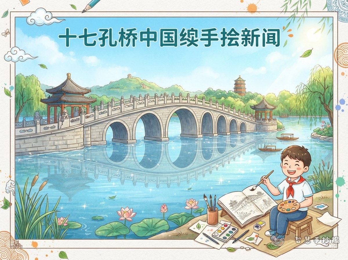 How to Draw a Seventeen-Arch Bridge Poster with Classical Details - Poster topic cover image