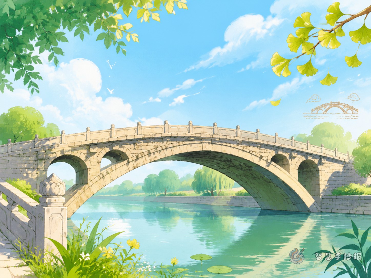 How to Design a Zhaozhou Bridge Handwritten Newspaper to Highlight Its Ancient Bridge Features - Poster topic cover image