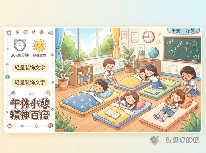How Long Should a School Nap Be? A Handwritten Poster About Noon Rest and Afternoon Energy - Related topic thumbnail