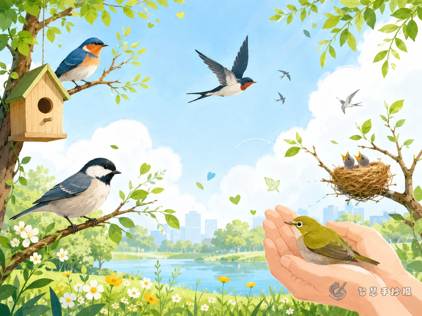 How to Make a Handwritten Newspaper About Protecting Local Birds - Poster topic cover image
