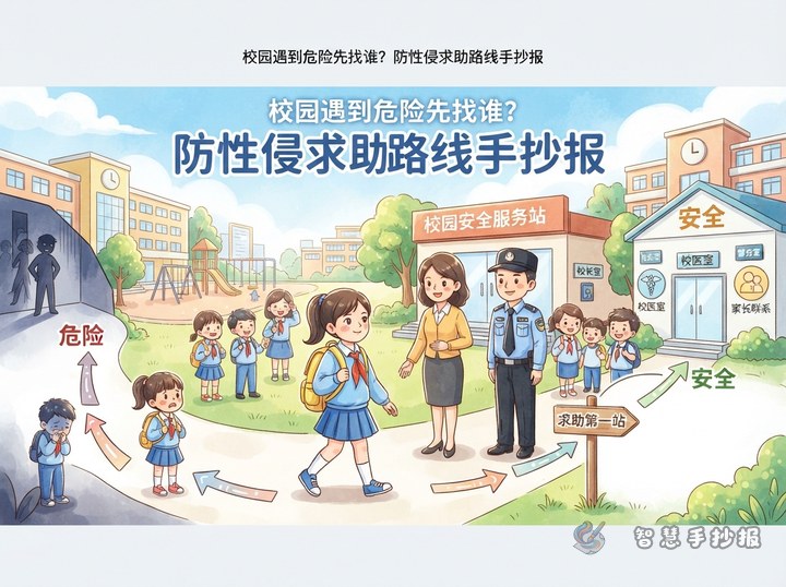 Who Can I Turn to at School? A Help-Seeking Route Poster - Sketch Topic Cover
