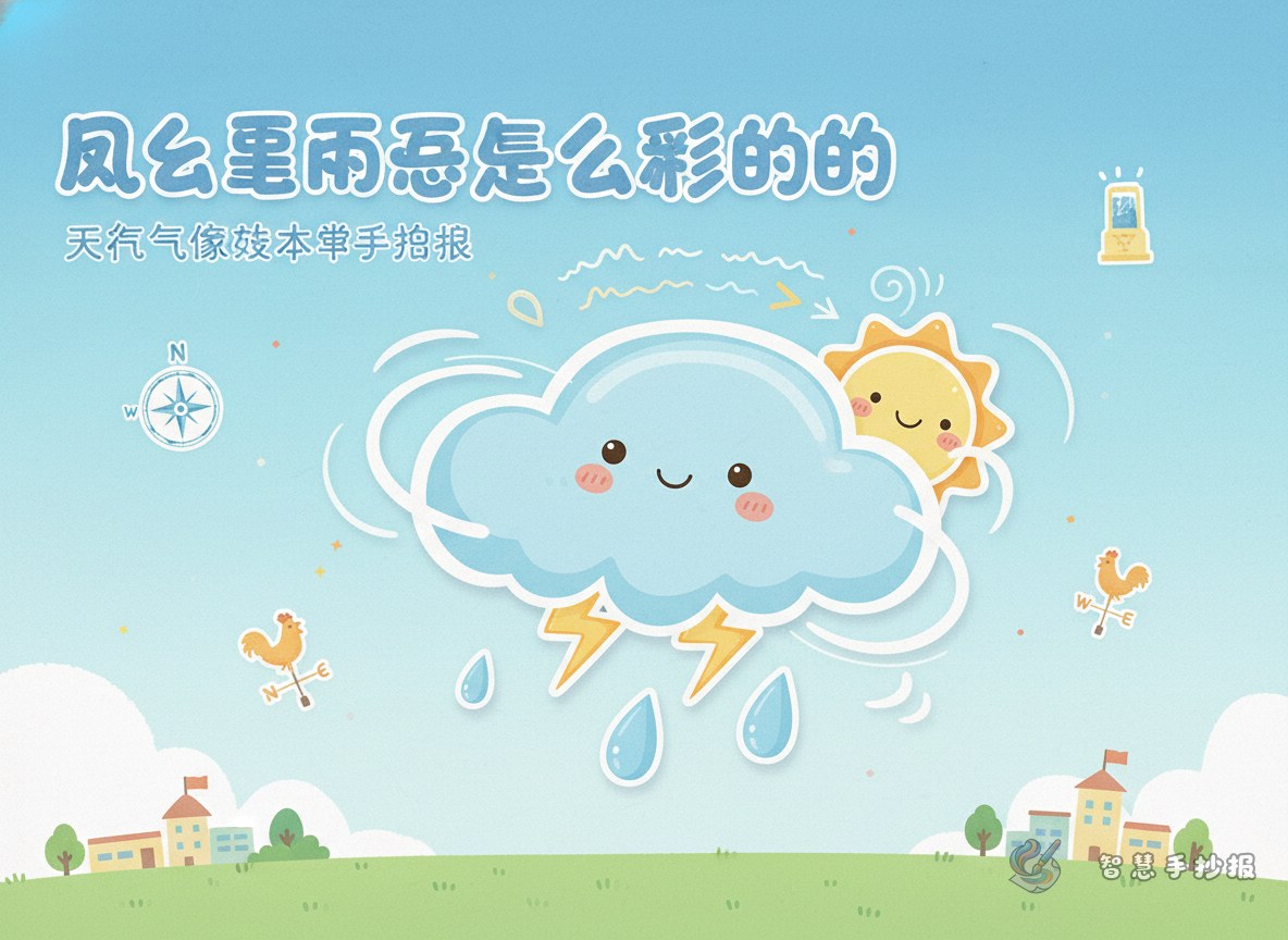 风云雷雨是怎么形成的手抄报 - 智慧手抄报专题封面图