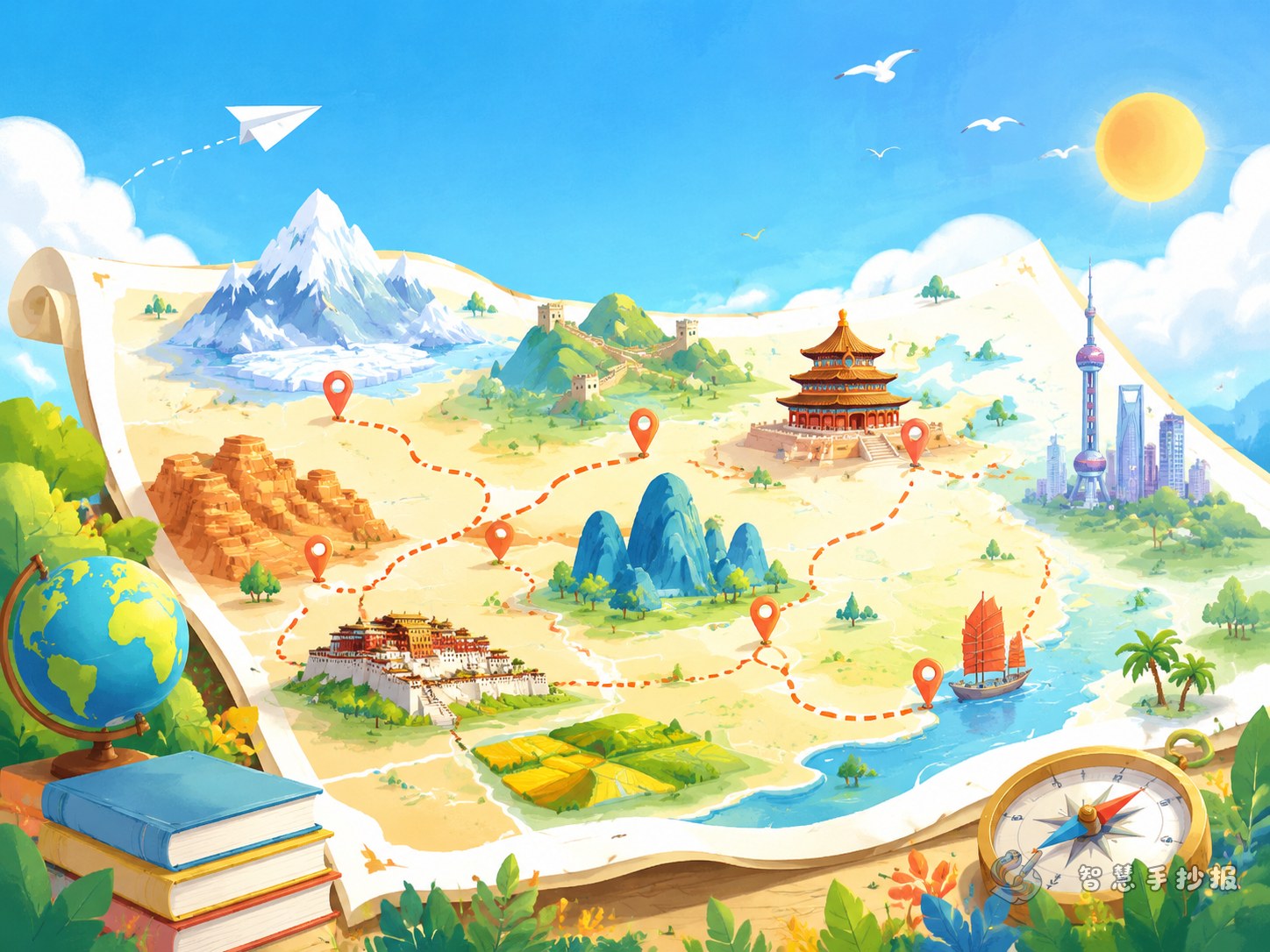 Can a China Landscapes Handwritten Newspaper Be Designed as a Travel Route? - Poster topic cover image
