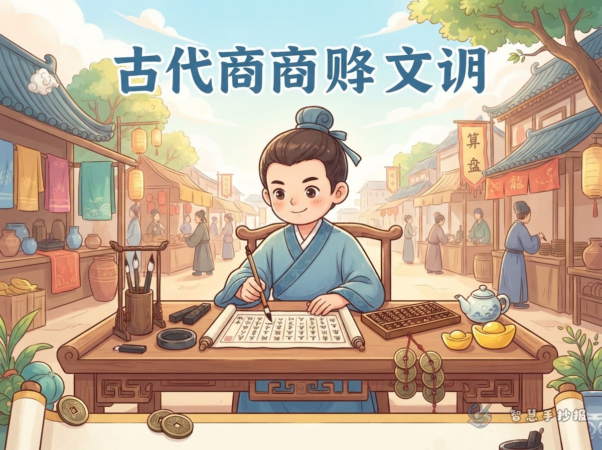 古代商人怎么记账手抄报写什么 - 智慧手抄报专题封面图