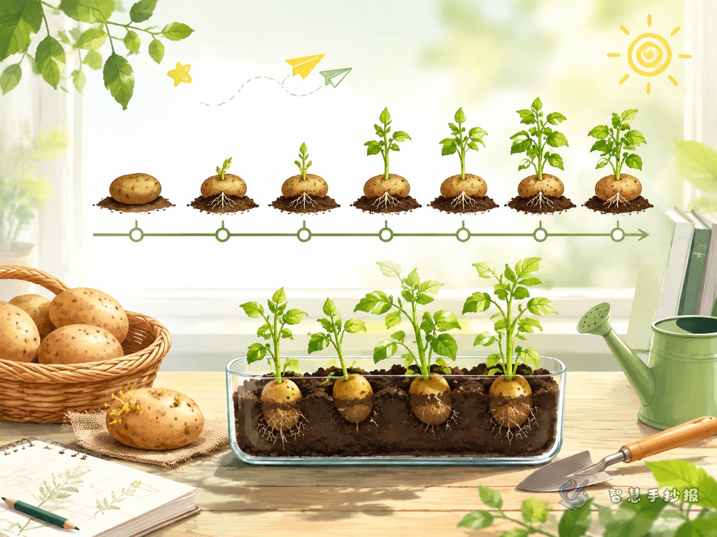 How to Record Potato Sprouting on an Observation Timeline Poster - Poster topic cover image