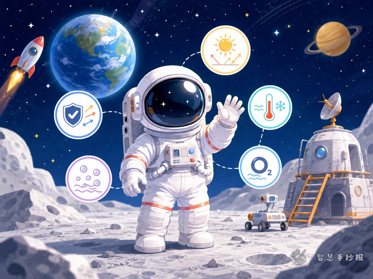Why Do Astronauts Wear Thick Spacesuits? Handwritten Newspaper Content and Layout Ideas - Poster topic cover image