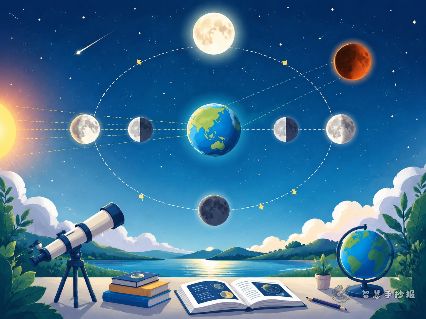 Why Doesn&rsquo;t Every Full Moon Become a Lunar Eclipse? Handwritten Newspaper Ideas - Poster topic cover image