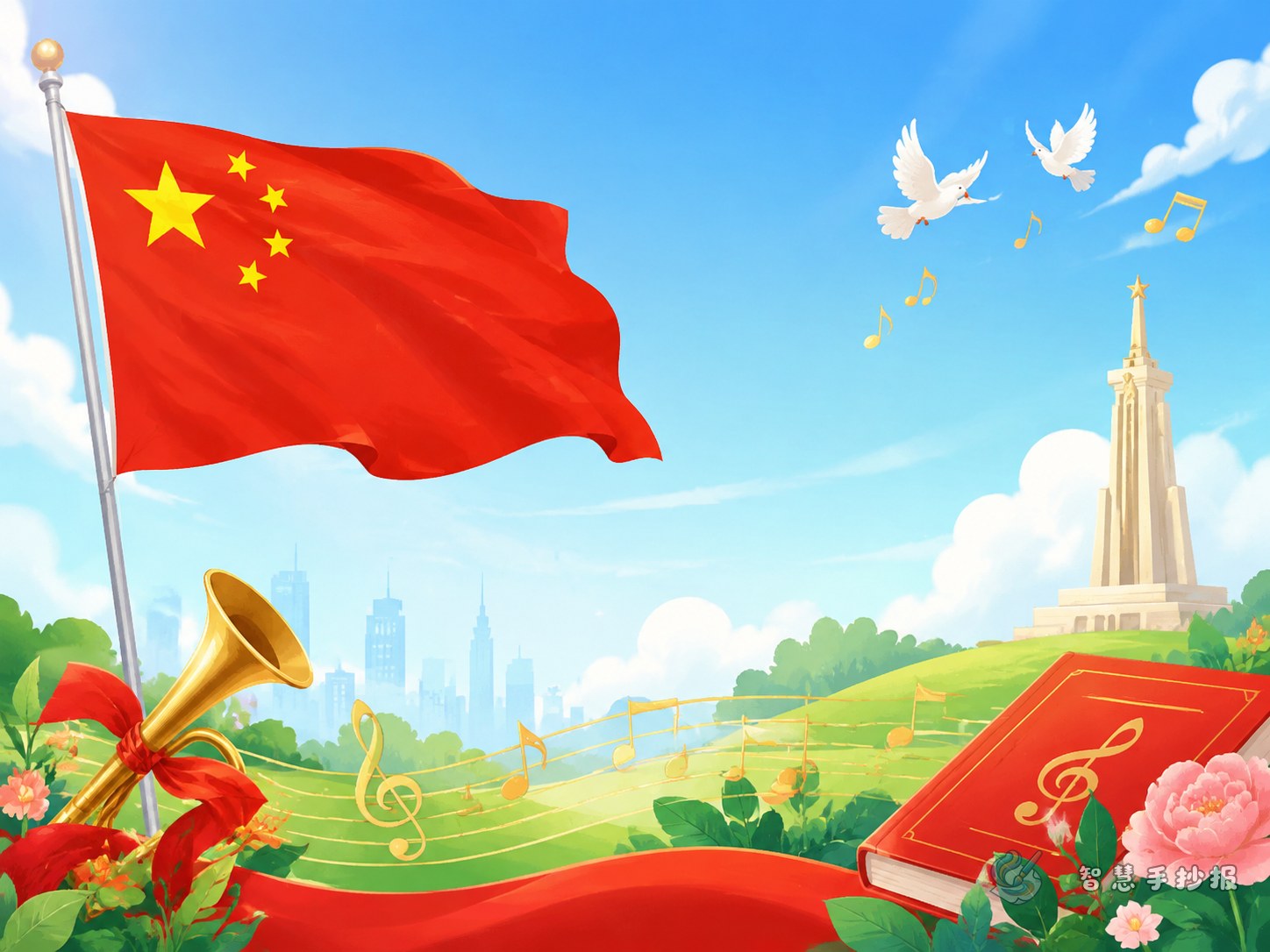 What to Write on a National Flag and Anthem Handwritten Poster - Poster topic cover image