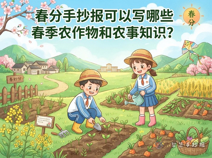 春分手抄报可以写哪些春季农作物和农事知识？ - 相关内容封面