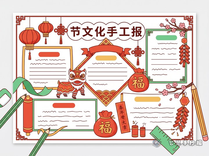 春节手抄报怎么写更有年味 - 相关内容封面