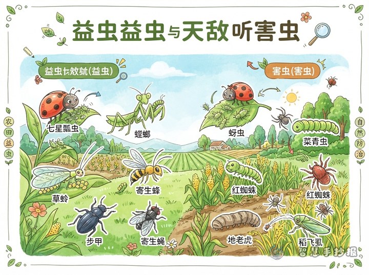 农田害虫的天敌有哪些？益虫害虫手抄报内容怎么写 - 相关内容封面