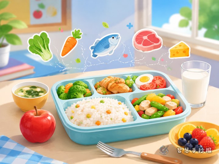 学生午餐怎么搭配才营养又适合做手抄报 - 校园午餐营养与饮食搭配手抄报手抄报封面