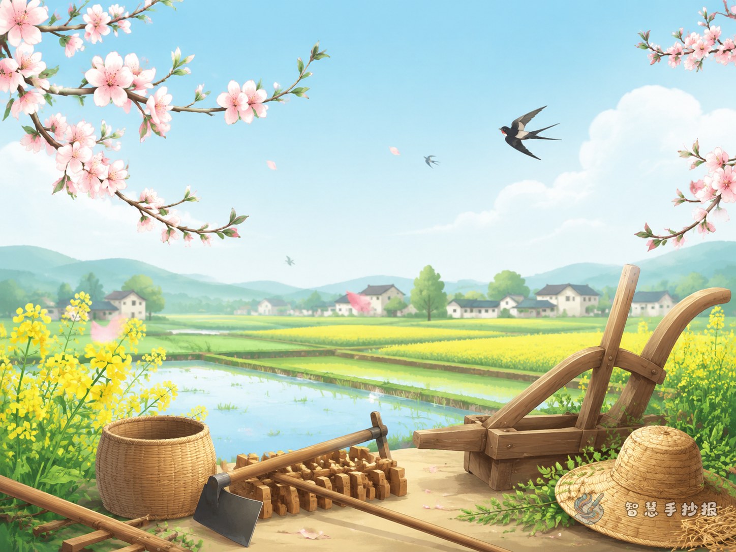 What Can I Put on a Spring Equinox Handwritten Newspaper? Farming and Traditional Tools Ideas - Poster topic cover image