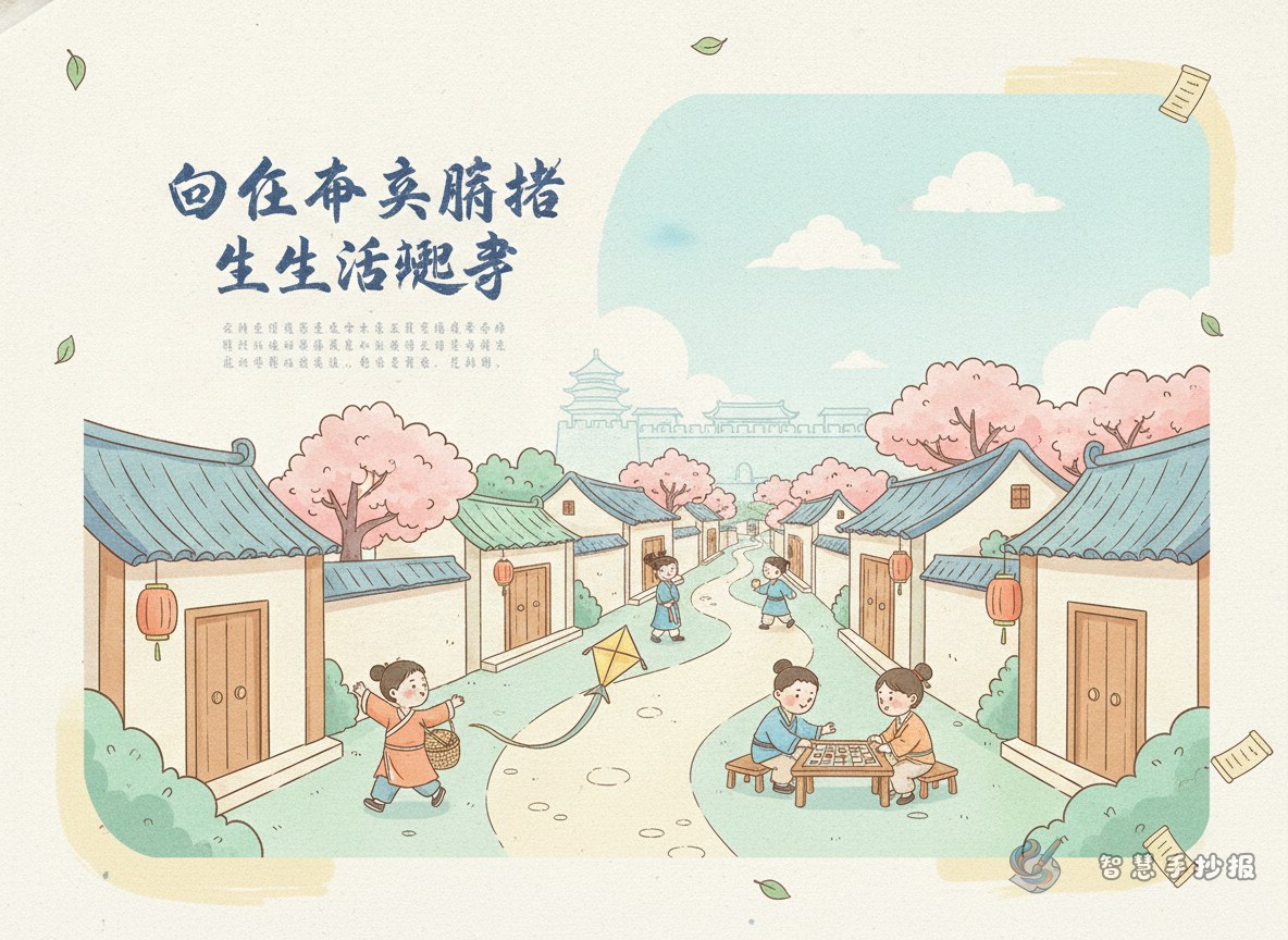 古代长安城手抄报写什么内容更有坊巷生活味 - 智慧手抄报专题封面图