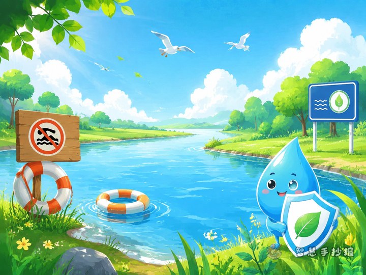 防溺水加护河湖手抄报可以怎么写 - 河流湖泊生态保护手抄报手抄报封面